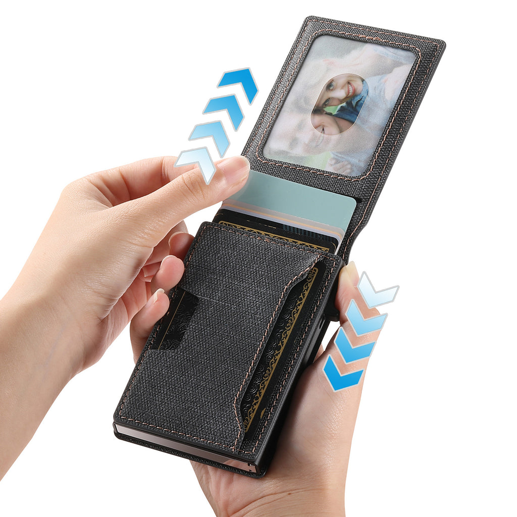 Suteni Brown Pop-Up Card Holder - Photo Frame, Leather