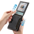 Suteni Brown Pop-Up Card Holder - Photo Frame, Leather