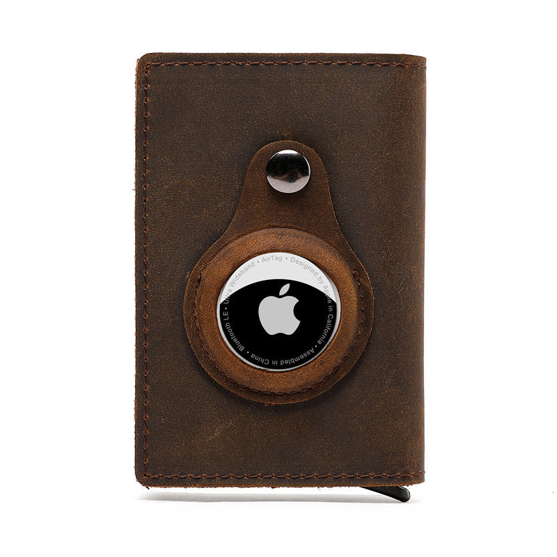 AirTag Compatible Leather Wallet & Card Holder | Aladinae