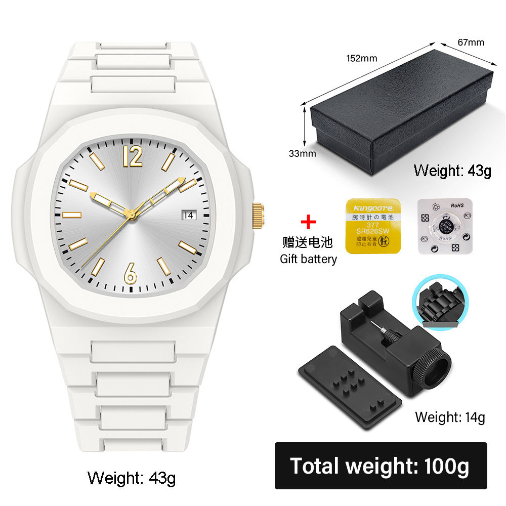 Women's Large Dial Candy Color Watch - Plastic Strap