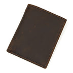 Men's Crazy Horse Leather Two-Fold Wallet | Aladinae