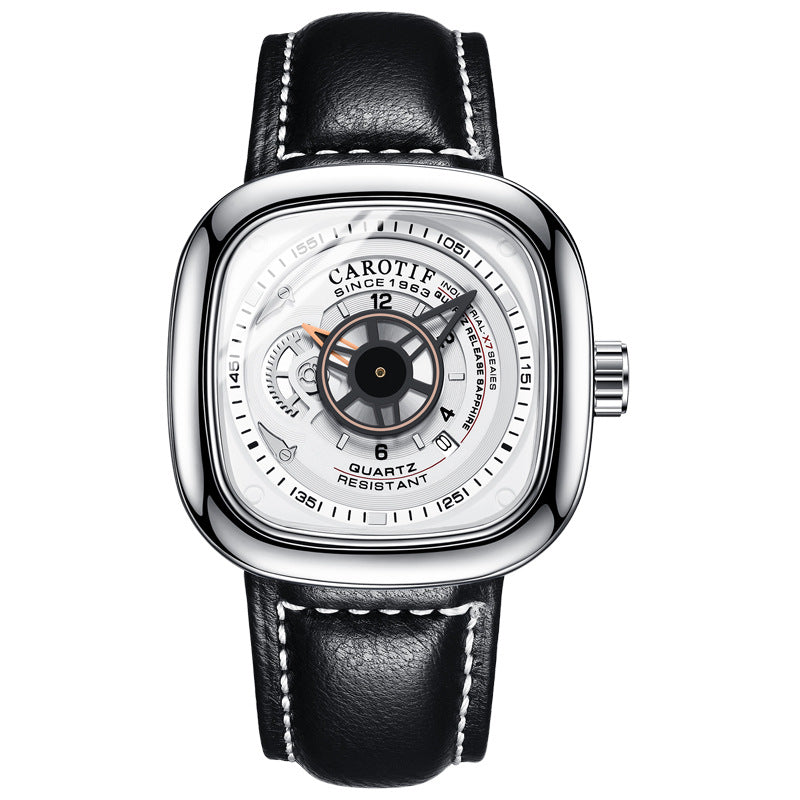 Carrotif Tik Tok watch quartz watch men's watch square dial fashion watch waterproof watch calendar student watch