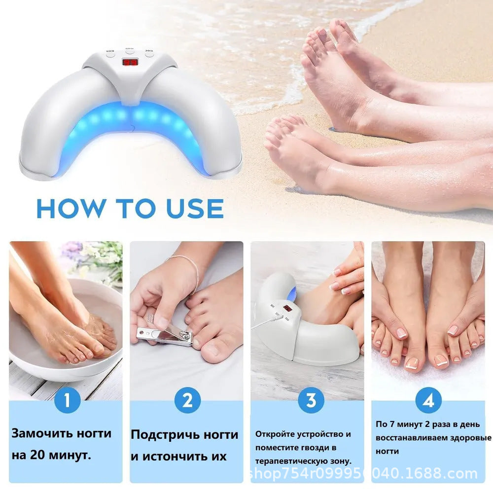 Cross-border hot-selling folding nail art light therapy machine quick-drying U-shaped LED portable nail polish baking lamp wholesale