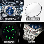 Men's Green Dual Calendar Quartz Watch - Waterproof