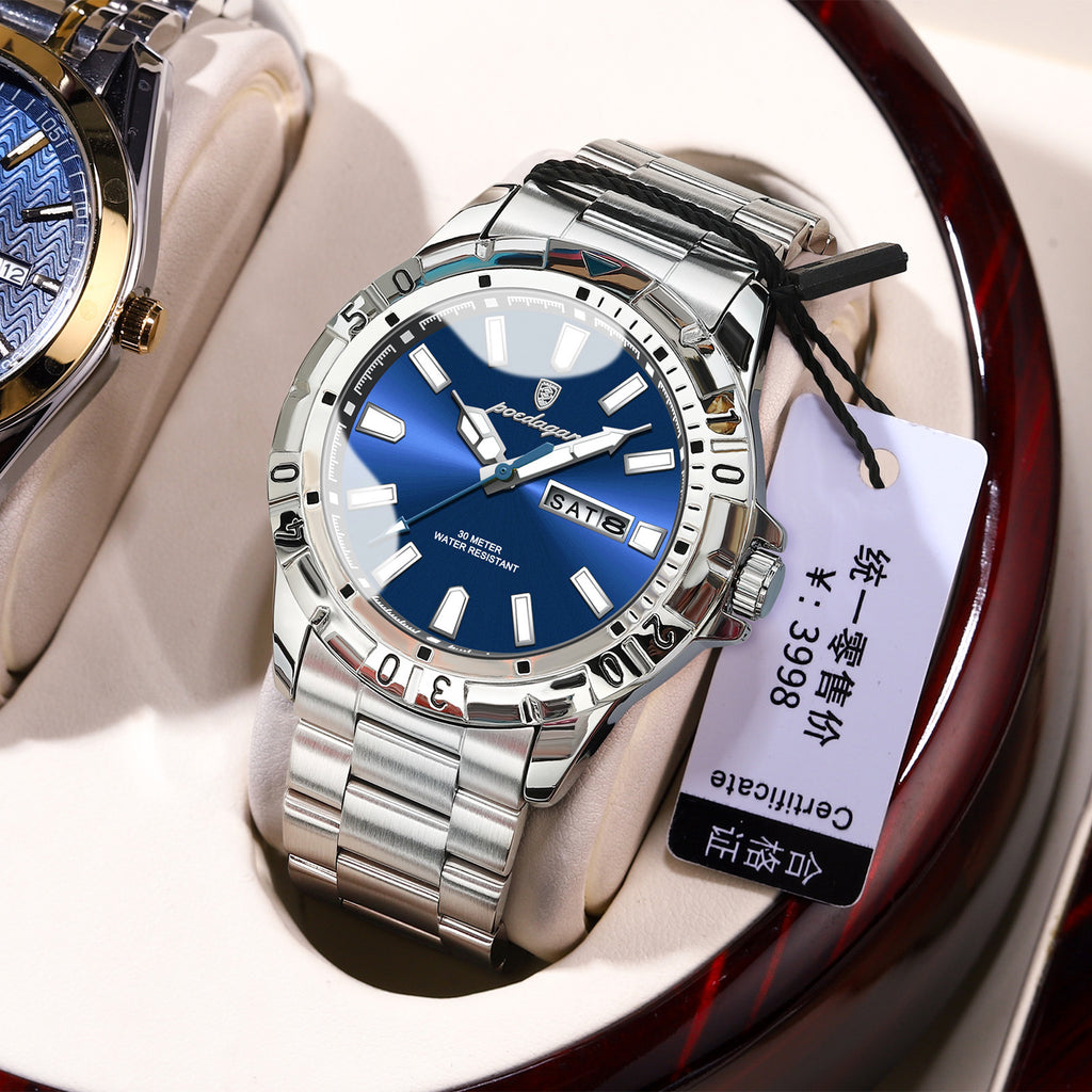 Men's Two-Tone Gold Quartz Watch - Waterproof