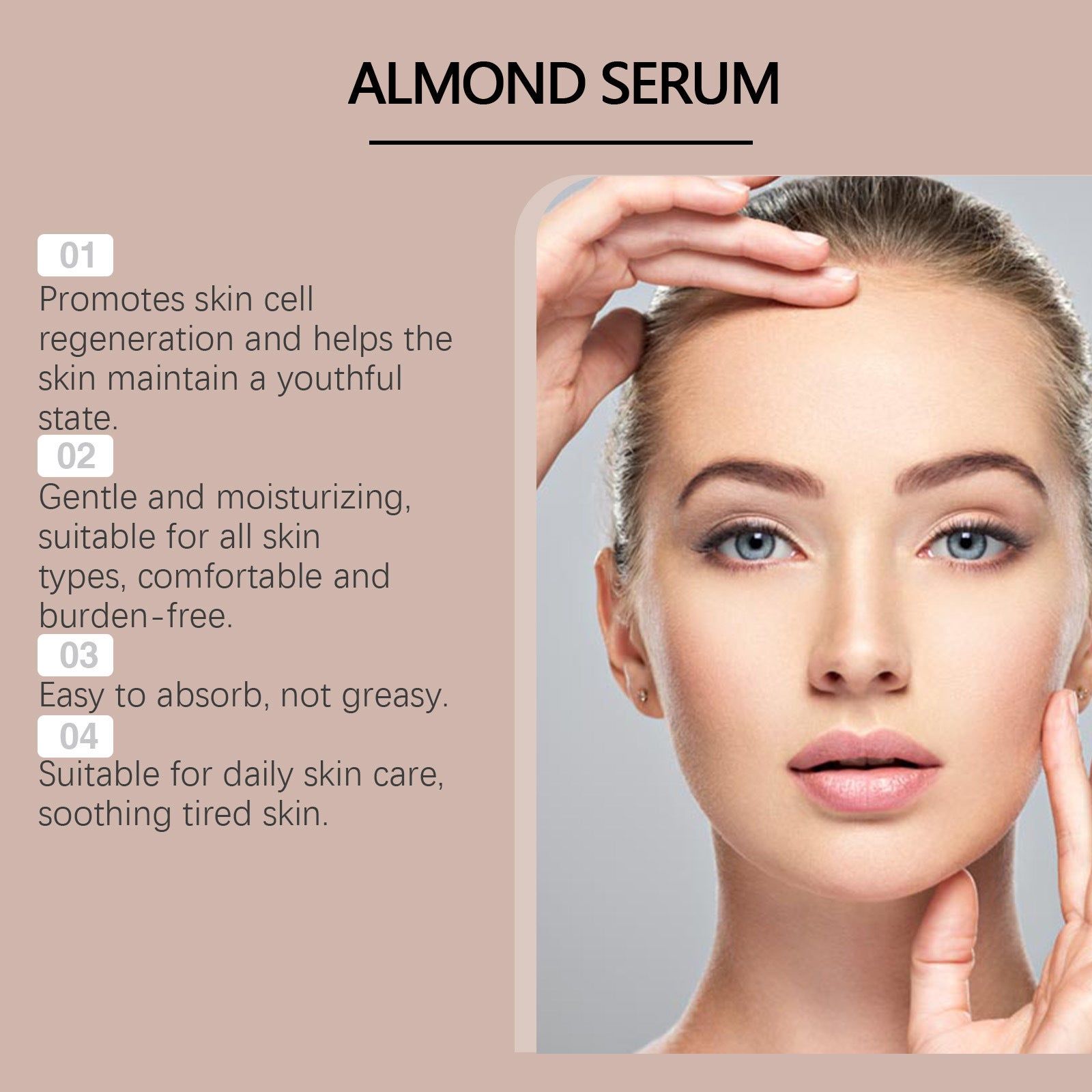 OUHOE moisturizing essence nourishes facial skin, brightens skin tone, elasticizes skin, rejuvenates and moisturizes the skin