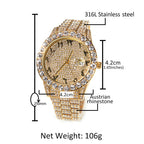 Unisex Two-Tone Large Dial Watch - Calendar, Waterproof