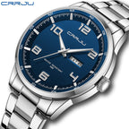 Men's Steel Watch - Calendar, Waterproof