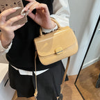 Cross-border bag for women, simple and versatile small square handbag, solid color textured commuter shoulder bag, commuter niche messenger bag