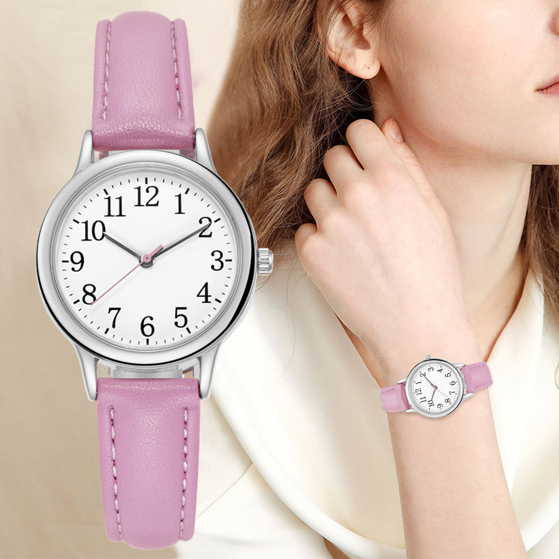 Cross-border foreign trade new simple digital fashion women's quartz watch small belt ladies watch women's watch