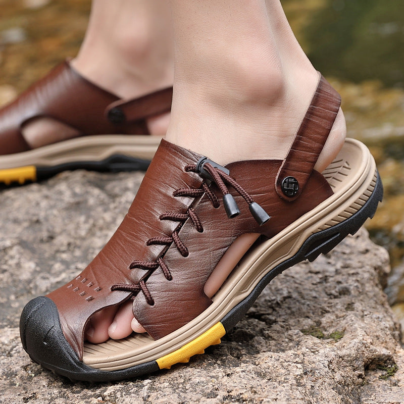 Men's Genuine Cowhide Summer Shoes – Breathable | Aladinae