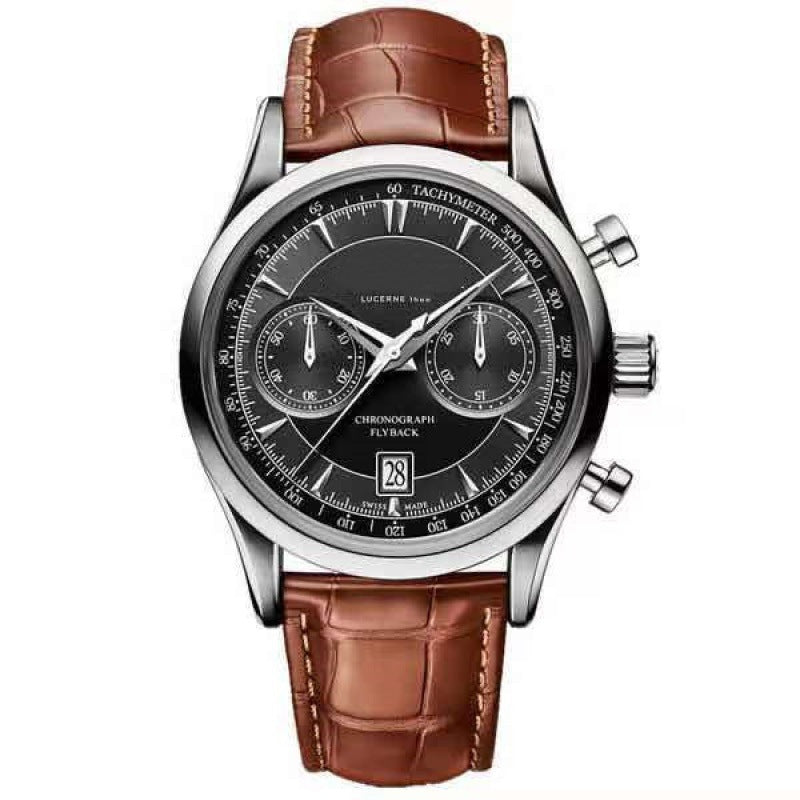 Men's Five-Hand Quartz Watch - Leather Strap