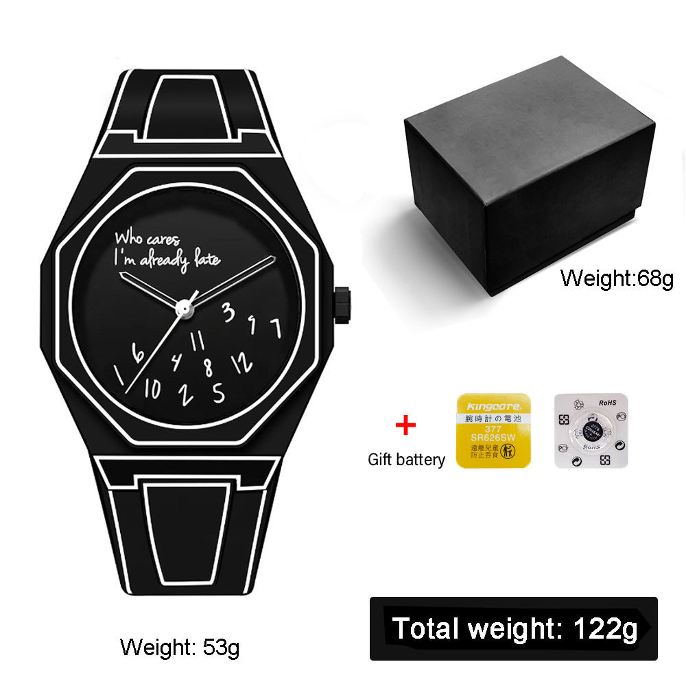 Women's Large Dial Candy Color Watch - Plastic Strap