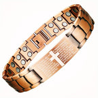 Amazon Hot Selling European and American Cross-Border Twill Antique Red Copper Men's Bracelet, Three Rows of Magnets Bracelet Wholesale
