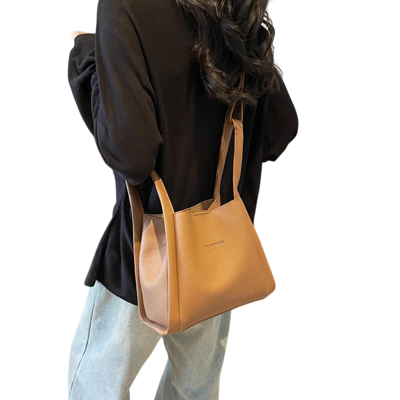 High-end niche 2025 new style tote basket bags, cross-border large capacity mother and daughter bag, crossbody bag, shoulder bag, bucket bag