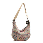 Crossbody bag for women 2024 spring and summer new large capacity canvas shoulder bag versatile college students commuting dumpling bag