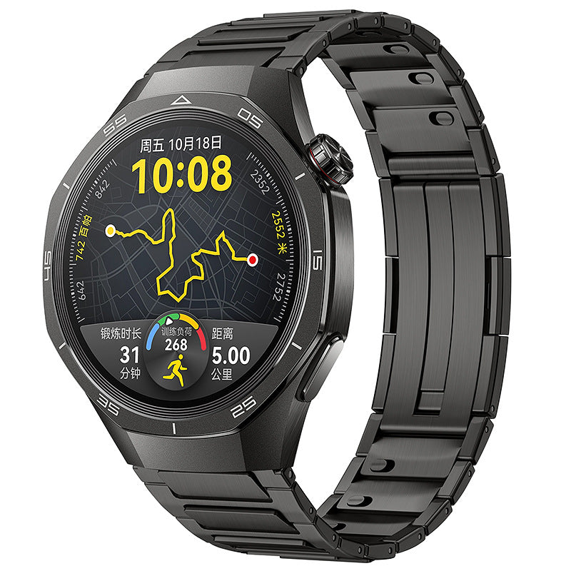 Suitable for Huawei watch straps, thin H-beam pattern steel watch strap, HUAWEI GT6/5 Pro 22mm.