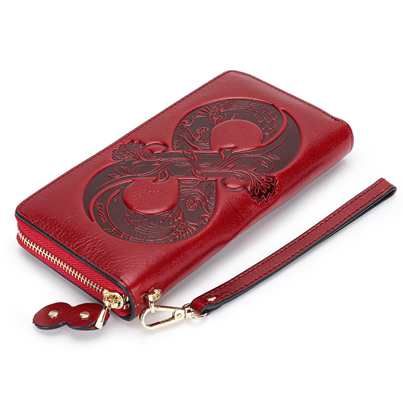 Genuine Leather Long Wallet