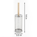 Amazon Rolling BBQ Basket Outdoor BBQ Grill Basket 304 Stainless Steel Perforated BBQ Tube BBQ Net
