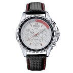 Men's Black Steel Multi-Hand Quartz Watch - Waterproof