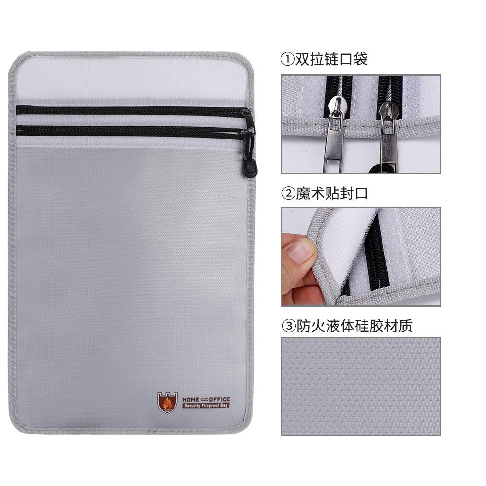 Amazon's hot-selling fireproof bag valuable document storage box waterproof flame retardant fireproof document bag