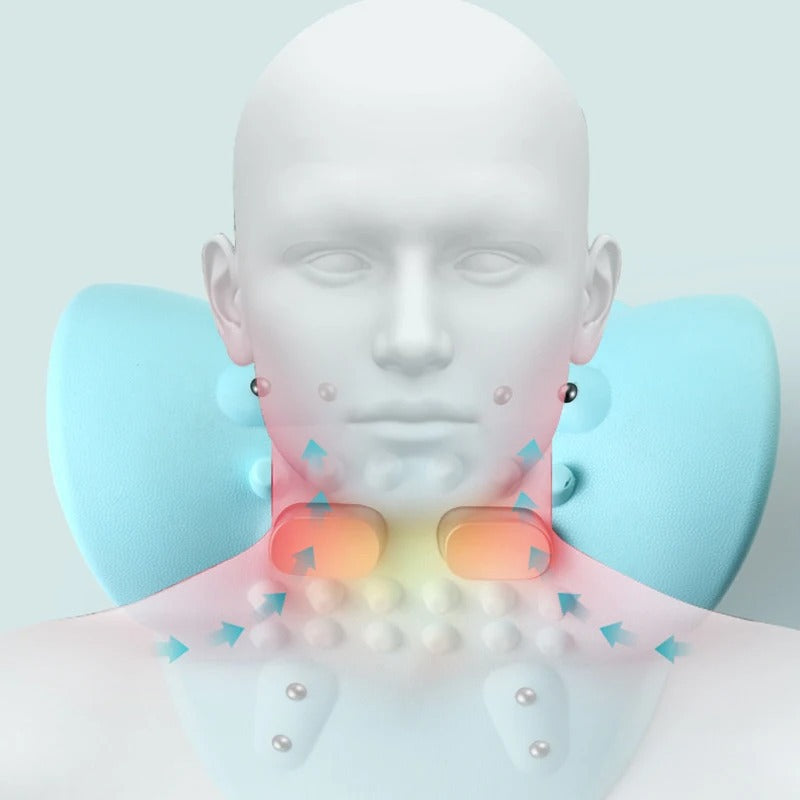 Manufacturer direct sales cervical massager adult cervical repair traction portable neck head acupoint massage pillow