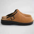 Men's Black Flat Sandals - Slip-On, Hollow Design