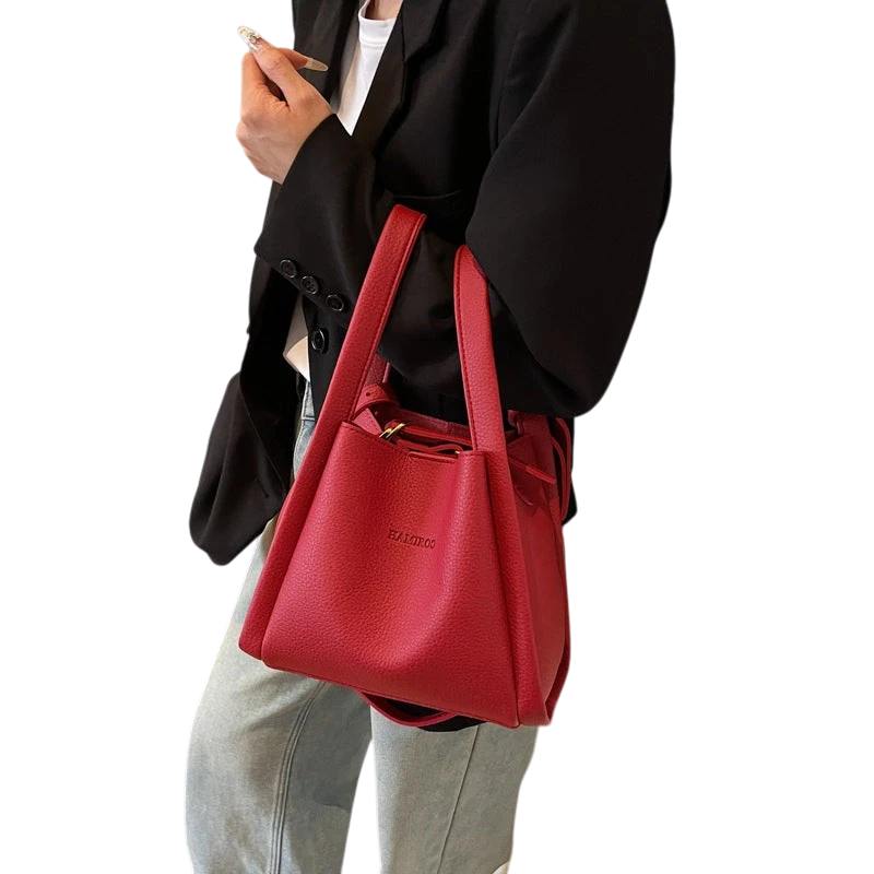 High-end niche 2025 new style tote basket bags, cross-border large capacity mother and daughter bag, crossbody bag, shoulder bag, bucket bag