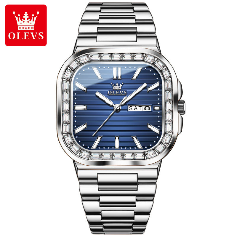 Men's Oris-Style Quartz Watch – Steel Band | Aladinae