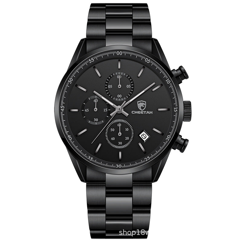 Men's Multi-Function Steel Watch - Calendar, Waterproof