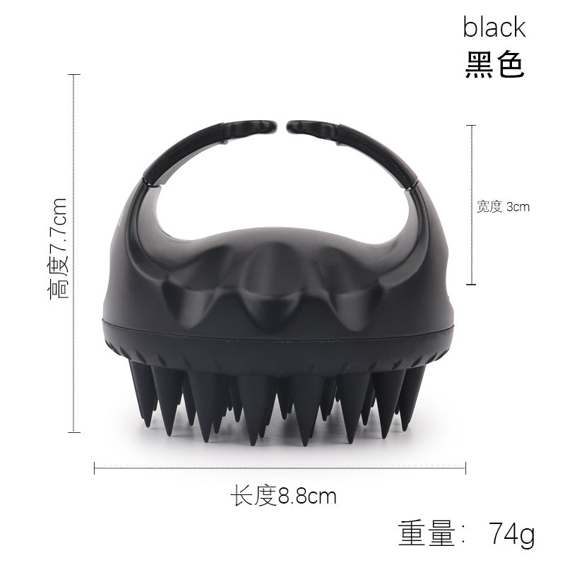 Factory direct sales of silicone shampoo brush, multi-functional massage brush, wet and dry shampoo comb, shower massage shampoo brush.