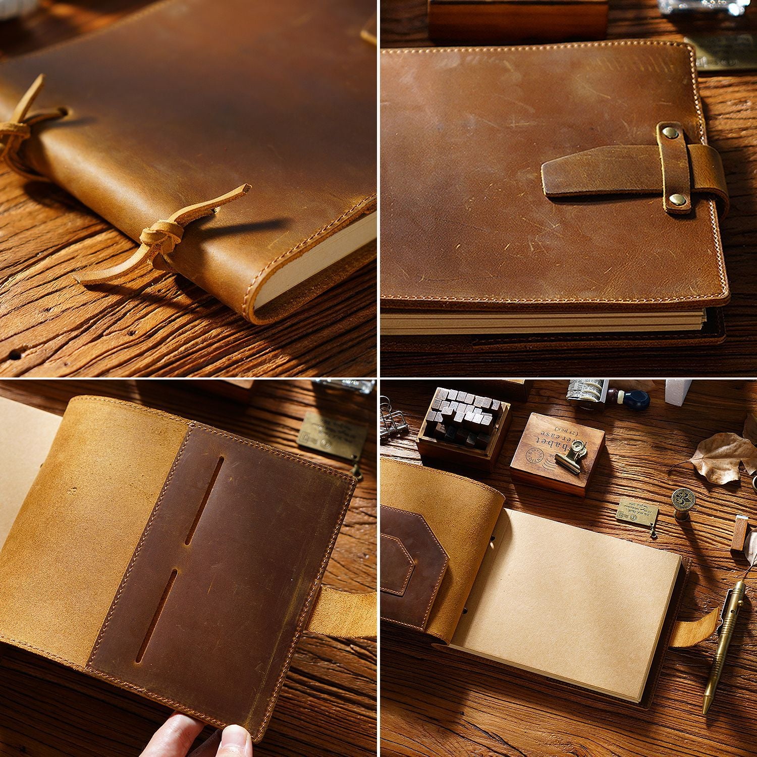 Cross-border retro handmade cowhide leather strap notepad notebook painting book hand-painted sketch book spot
