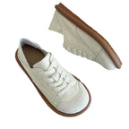 Soft and comfortable leather leather shoes that feel like stepping on shit, autumn single shoes, ugly and cute shoes, women's shoes, literary and artistic forest women's white shoes, round-toe cute shoes