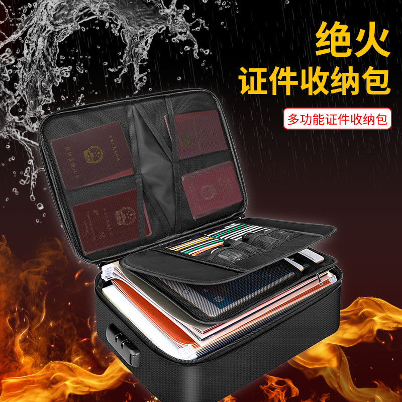 Amazon's hot-selling fireproof bag valuable document storage box waterproof flame retardant fireproof document bag