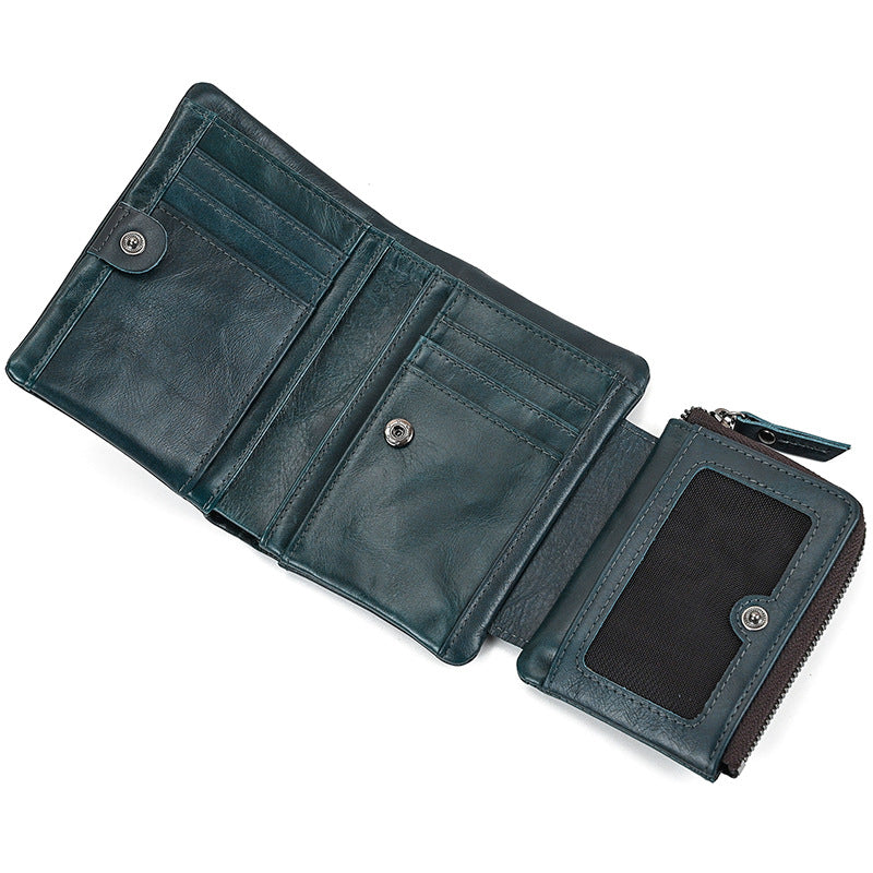 Men's RFID Genuine Leather Multi-Card Wallet | Aladinae