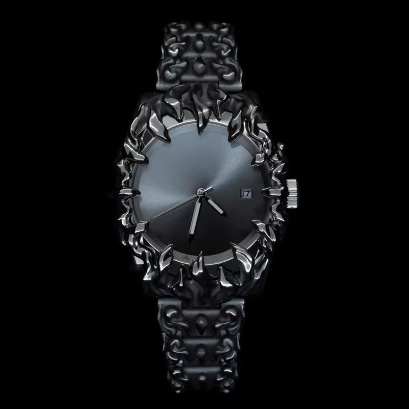 Claw-shaped watch, alabaster style, retro, Y2K, European and American style, unique, high-end, Instagram-worthy, niche watch.