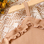 Baoxin children's clothing cross-border European and American summer new small and medium-sized girls suspender lace stitching leopard print dress hat