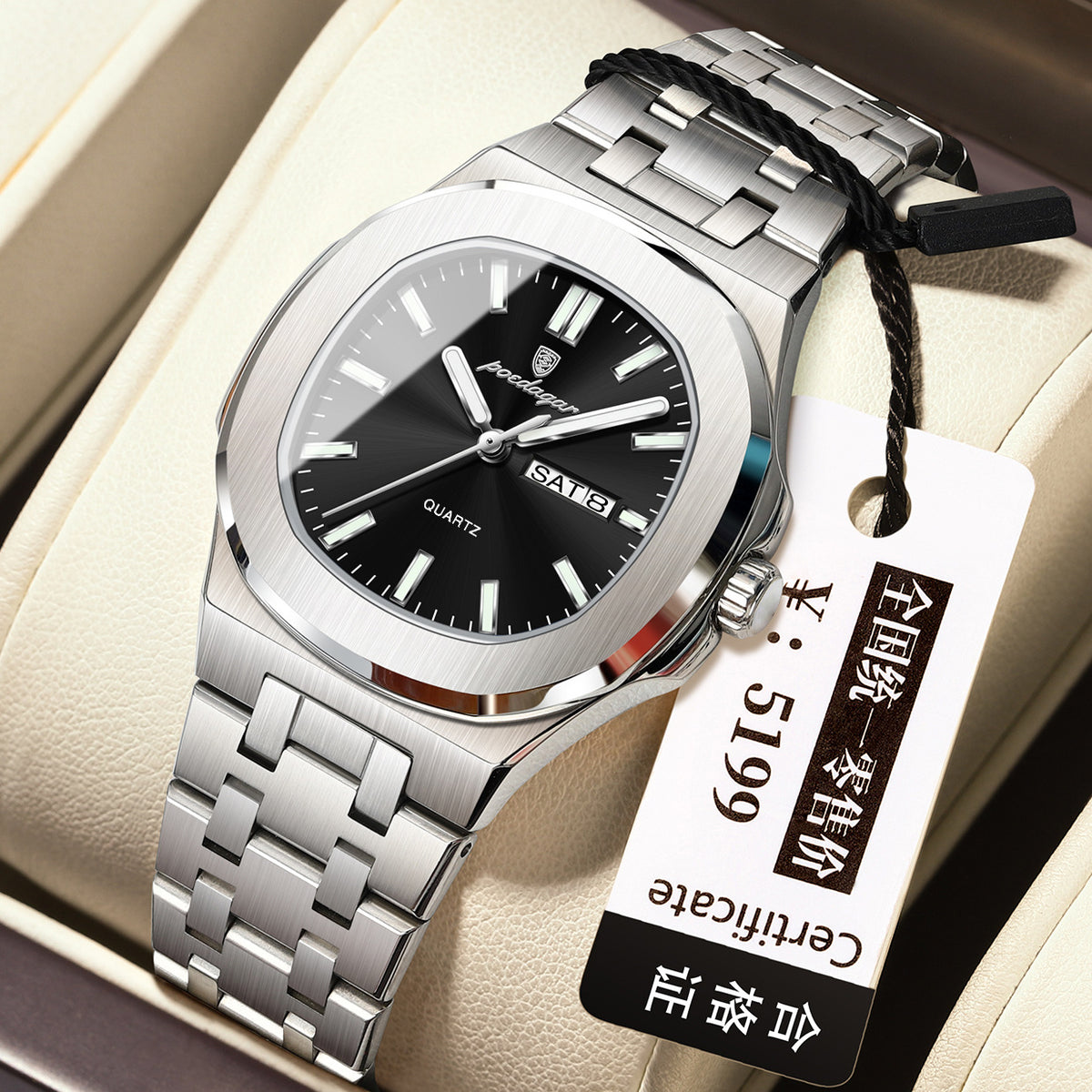 Swiss brand square quartz women's watch, new waterproof and luminous wristwatch, live stream hot-selling item for export, dropshipping available.