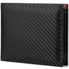 Men's Black Horizontal Wallet - Zipper, PU Leather