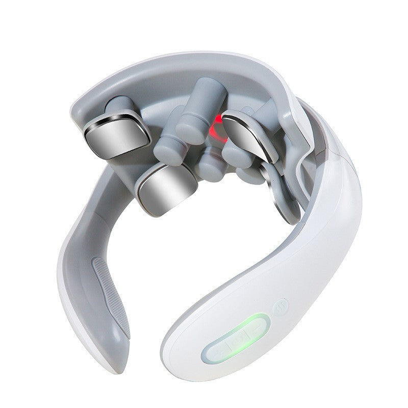 Multi-head neck massager intelligent cervical massager pulse therapy neck protector charging hot compress cervical massager