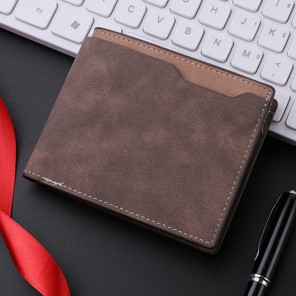 Men's Black Multi-Card Wallet - PU, Ultralight