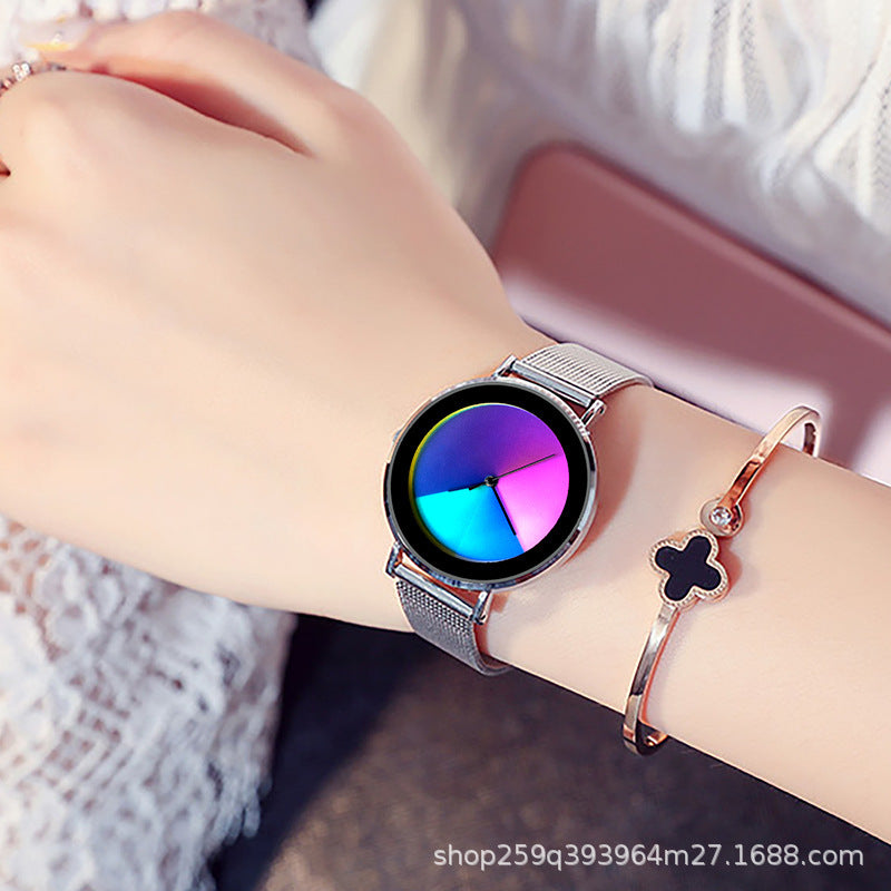 Women's Black Quartz Watch - Waterproof, Perspective Window