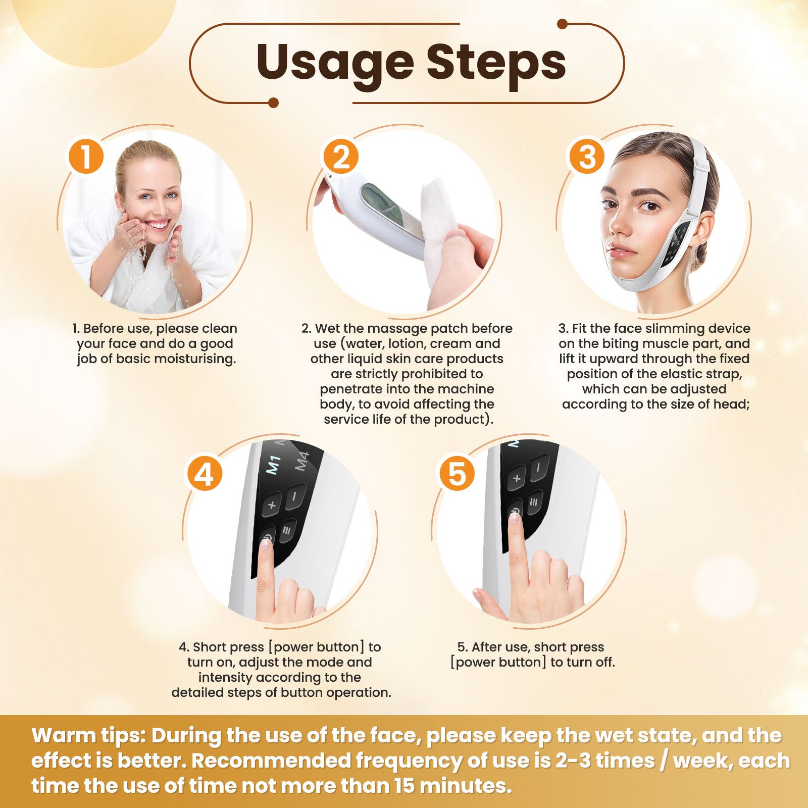 6-mode 8-level microcurrent EMS face slimming device, V-shaped facial massage, kneading, acupuncture, hammering, lifting, acupressure. (Cross-border product)