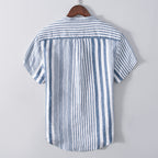 Men's Striped Linen Casual Shirt