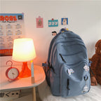 Large capacity multi-pocket schoolbag female college student backpack 15.6 inch computer bag junior high school high school campus backpack
