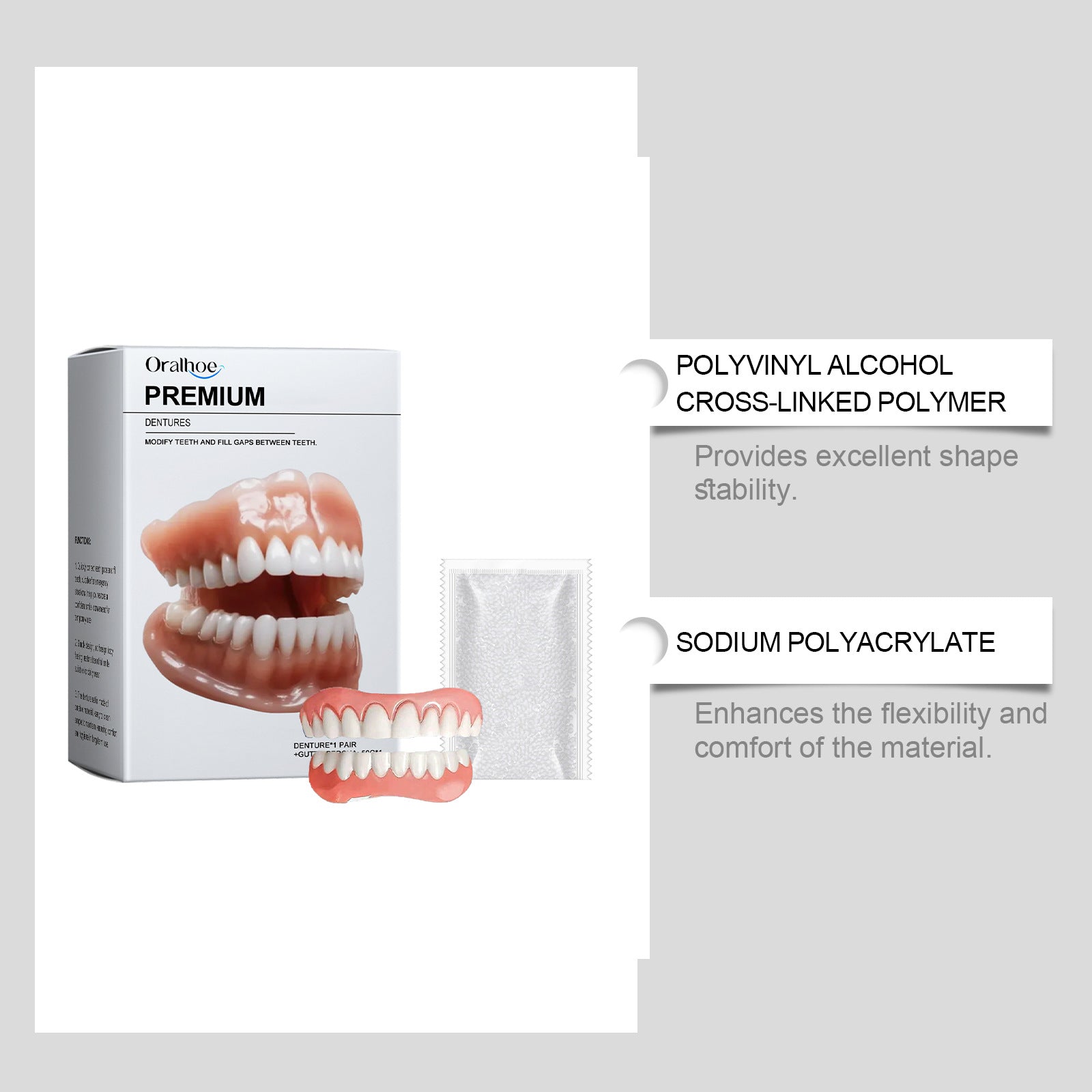 ORALHOE dental prostheses enhance the beauty of your smile. These prostheses allow you to smile freely.