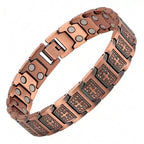 Amazon Hot Selling European and American Cross-Border Twill Antique Red Copper Men's Bracelet, Three Rows of Magnets Bracelet Wholesale