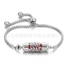 Stainless steel aromatherapy bracelet bracelet essential oil perfume diffuser bracelet adjustable titanium steel bracelet couple jewelry