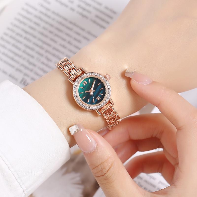 Women's Gold Small Dial Watch - Mother-of-Pearl