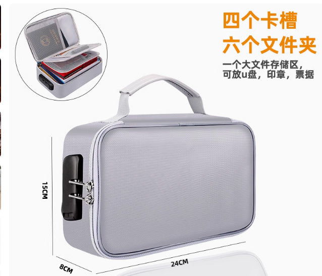 Amazon's hot-selling fireproof bag valuable document storage box waterproof flame retardant fireproof document bag